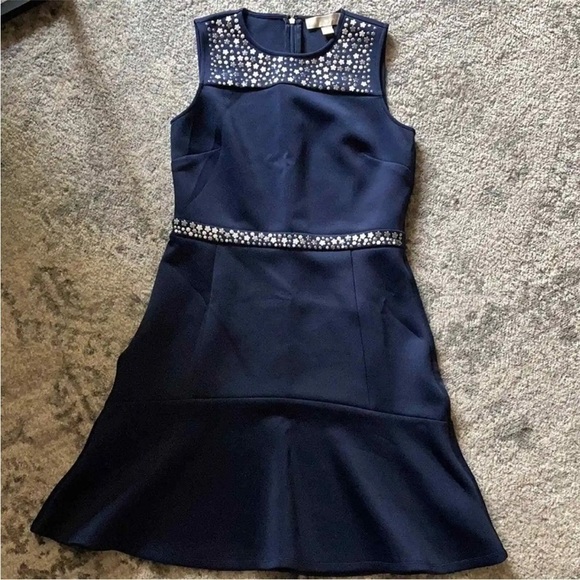 Michael Kors, Embellished Fit & Flare Dress True Navy,Excellent Condition.Size M - Picture 5 of 13